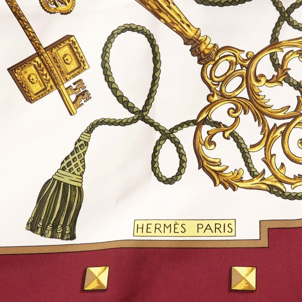 Vintage Hermès Carré 90 “Les Clés” Silk Scarf Made in France Hermes Les Cles